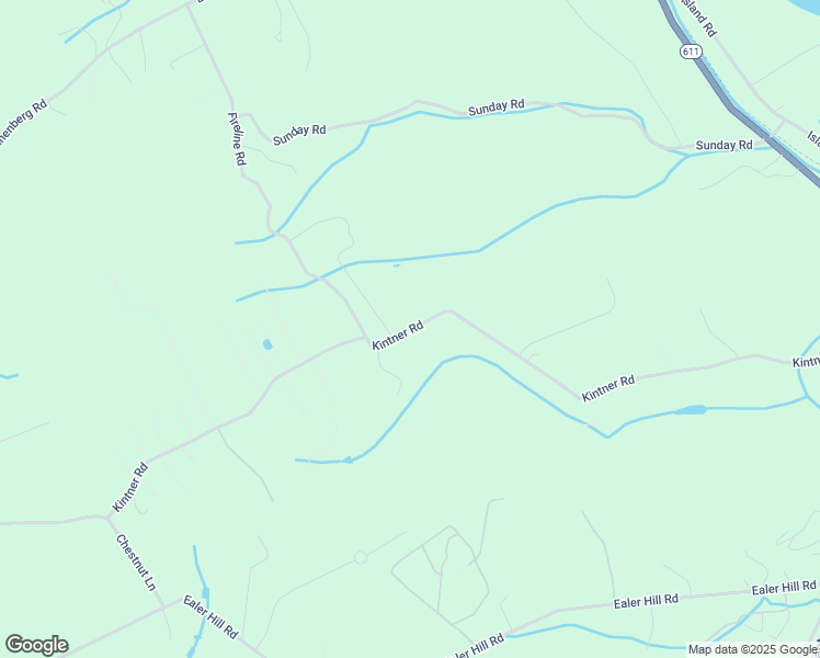 map of restaurants, bars, coffee shops, grocery stores, and more near 534 Kintner Road in Kintnersville