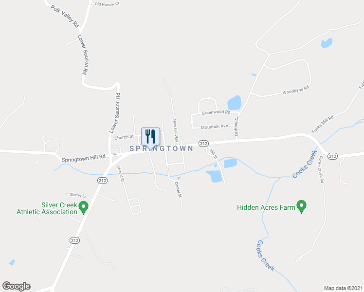 map of restaurants, bars, coffee shops, grocery stores, and more near 3201 Route 212 in Hellertown
