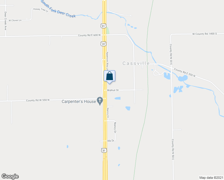 map of restaurants, bars, coffee shops, grocery stores, and more near 505 East Cassville Road in Kokomo
