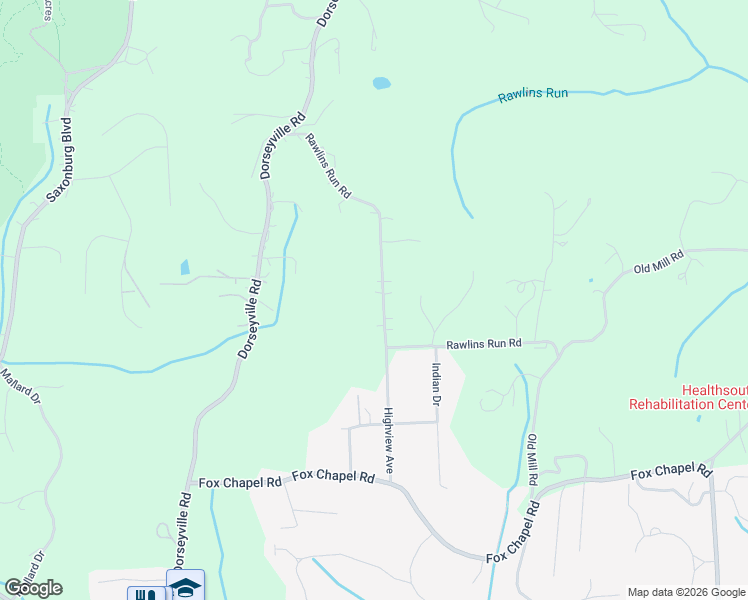 map of restaurants, bars, coffee shops, grocery stores, and more near 140 Rawlins Run Road in Pittsburgh