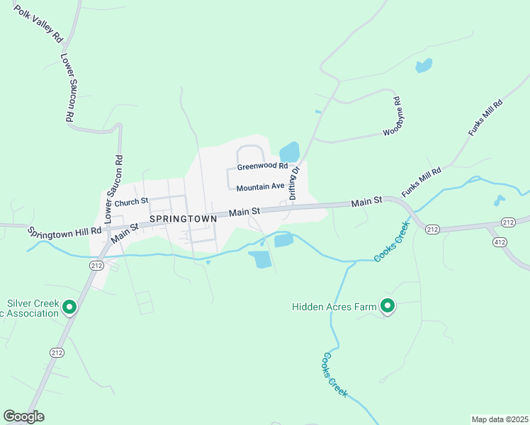 map of restaurants, bars, coffee shops, grocery stores, and more near 3316 Pennsylvania 212 in Riegelsville