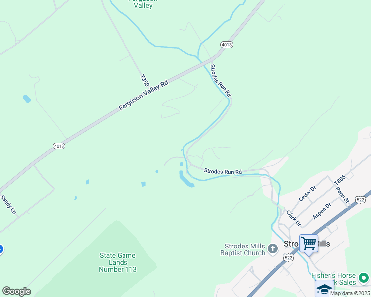 map of restaurants, bars, coffee shops, grocery stores, and more near 442 Strodes Run Road in Lewistown