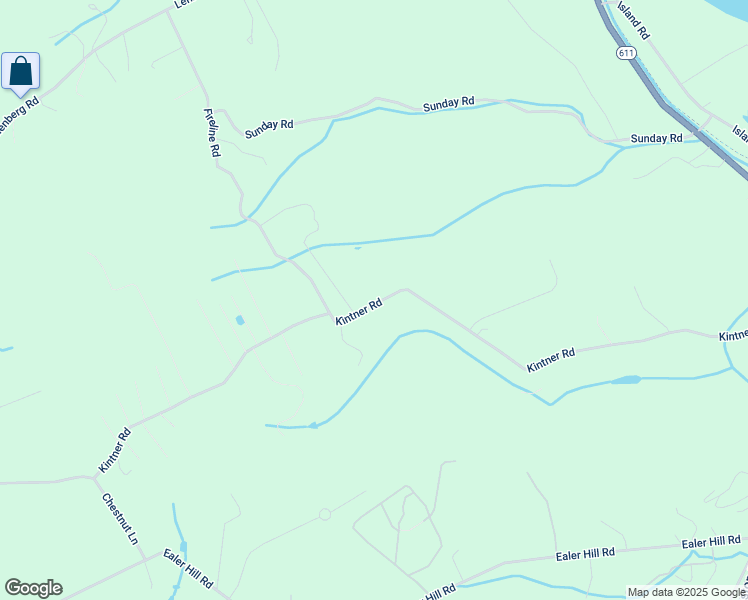 map of restaurants, bars, coffee shops, grocery stores, and more near 534-604 Kintner Road in Kintnersville