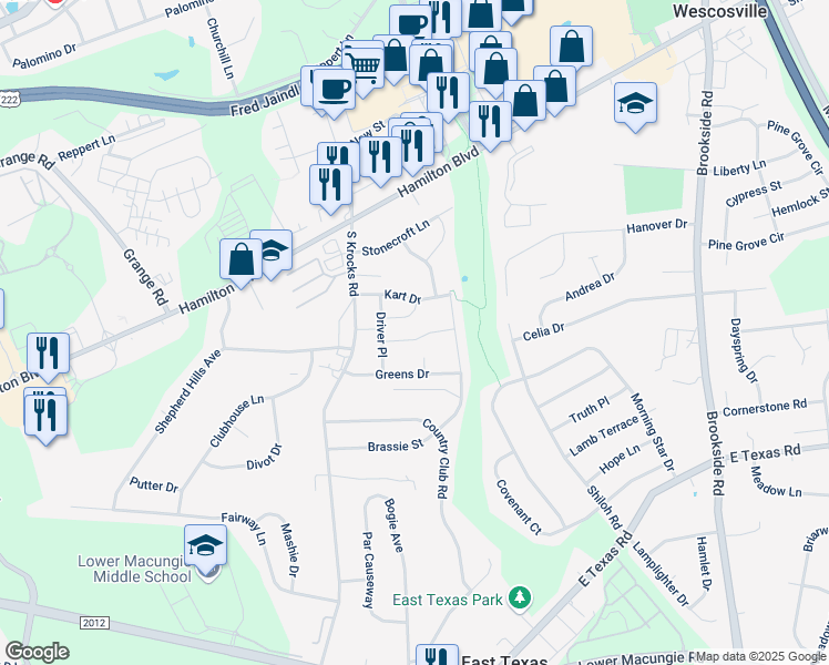 map of restaurants, bars, coffee shops, grocery stores, and more near 5664 Wedge Lane in Wescosville