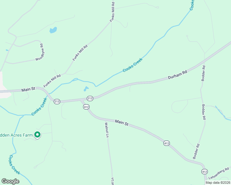 map of restaurants, bars, coffee shops, grocery stores, and more near 3684 Pennsylvania 212 in Riegelsville