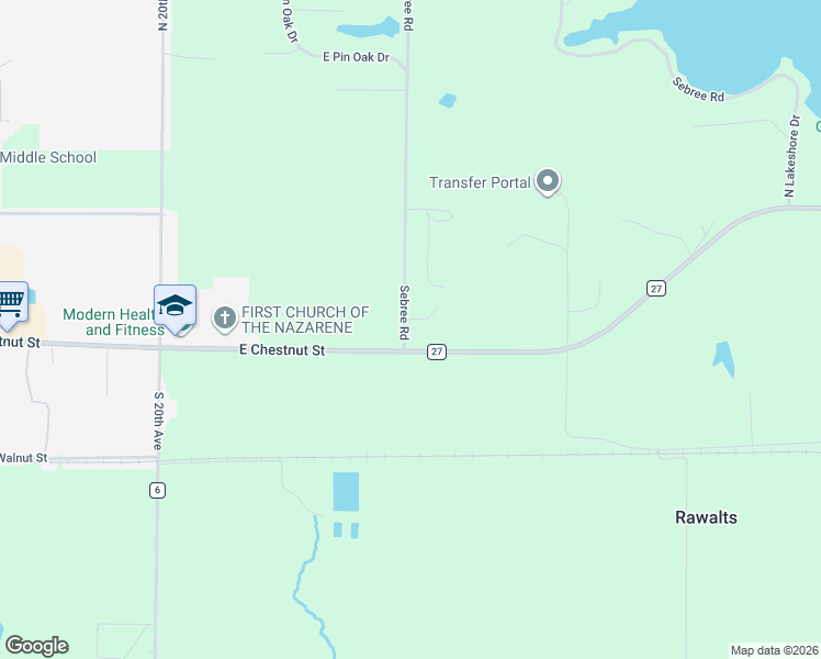 map of restaurants, bars, coffee shops, grocery stores, and more near 25200-25474 N Boat Dock Rd in Canton