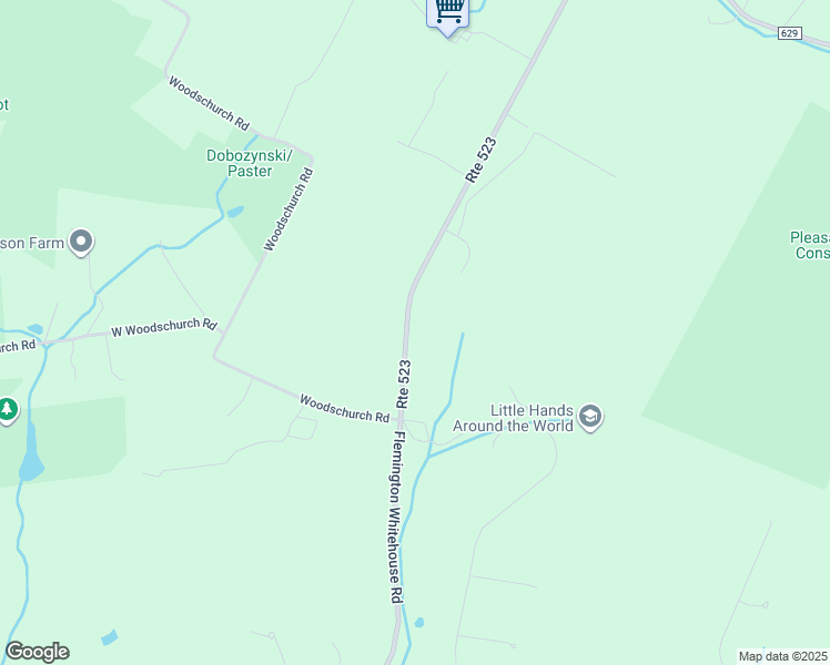 map of restaurants, bars, coffee shops, grocery stores, and more near 974 County Road 523 in Flemington