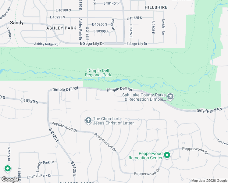 map of restaurants, bars, coffee shops, grocery stores, and more near 10696 South 2340 East in Sandy