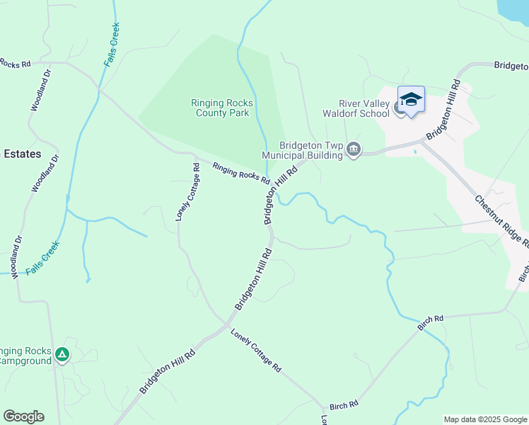 map of restaurants, bars, coffee shops, grocery stores, and more near 1285 Bridgeton Hill Road in Upper Black Eddy