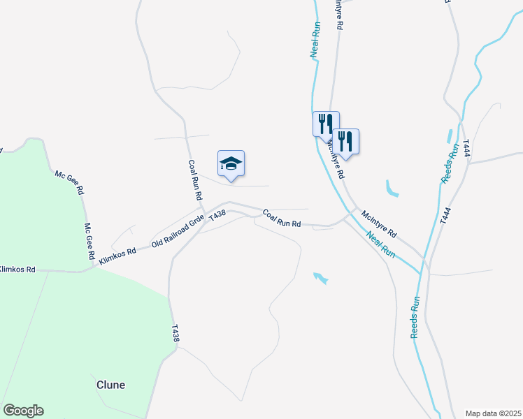map of restaurants, bars, coffee shops, grocery stores, and more near 15 2nd Street in Clune