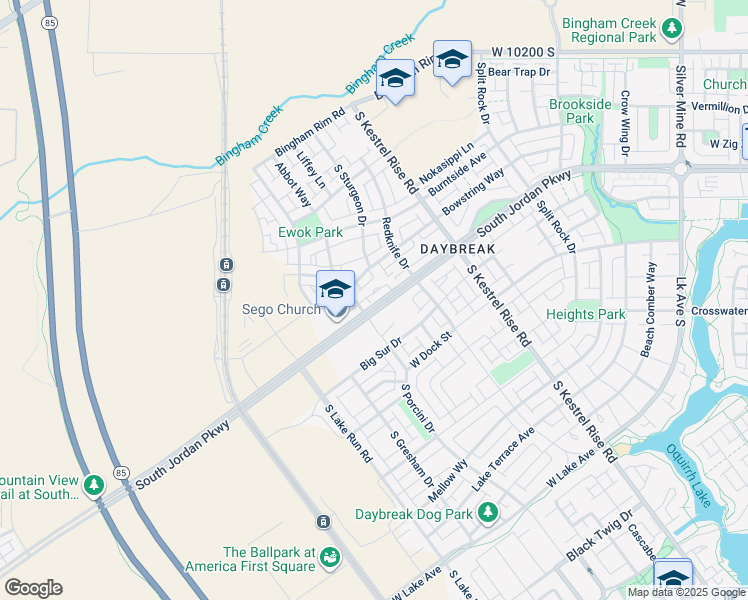 map of restaurants, bars, coffee shops, grocery stores, and more near in South Jordan