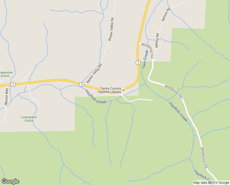 map of restaurants, bars, coffee shops, grocery stores, and more near Highway 3 in Hayfork