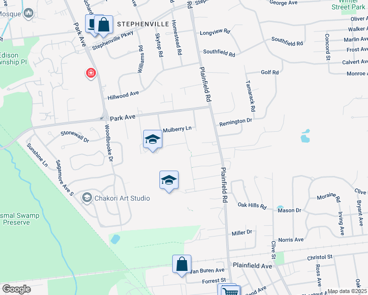 map of restaurants, bars, coffee shops, grocery stores, and more near 2 Christopher Court in Edison
