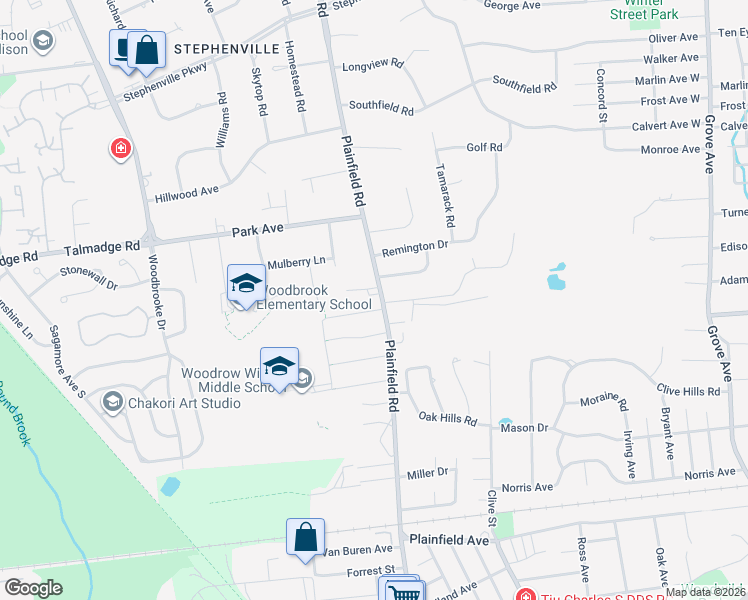 map of restaurants, bars, coffee shops, grocery stores, and more near 1 Fielding Place in Edison