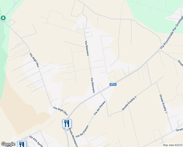 map of restaurants, bars, coffee shops, grocery stores, and more near 5 Via dei Salici in Grottaglie