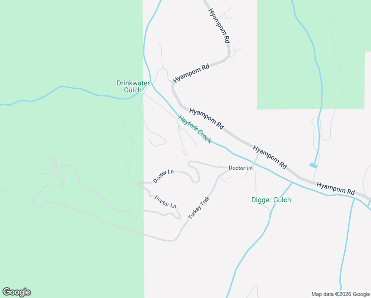 map of restaurants, bars, coffee shops, grocery stores, and more near 380 Phares Lane in Hayfork
