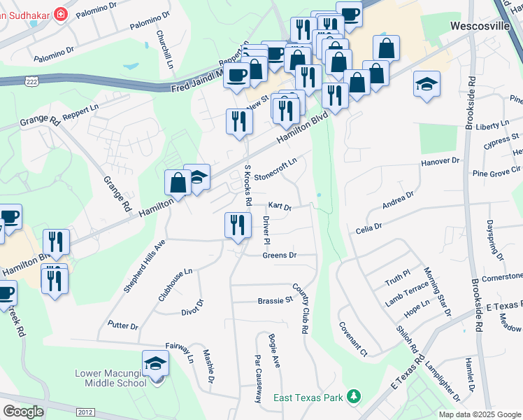 map of restaurants, bars, coffee shops, grocery stores, and more near 1041 South Krocks Road in Wescosville