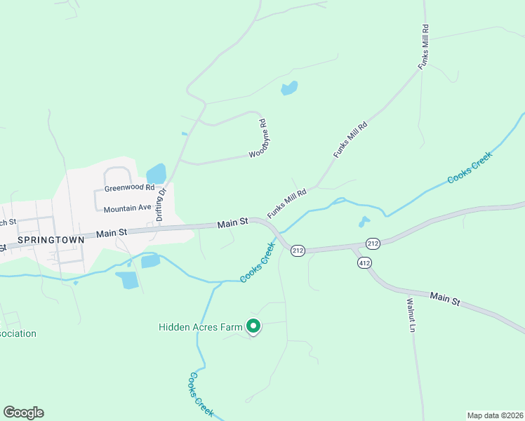 map of restaurants, bars, coffee shops, grocery stores, and more near 3005 Funks Mill Road in Riegelsville