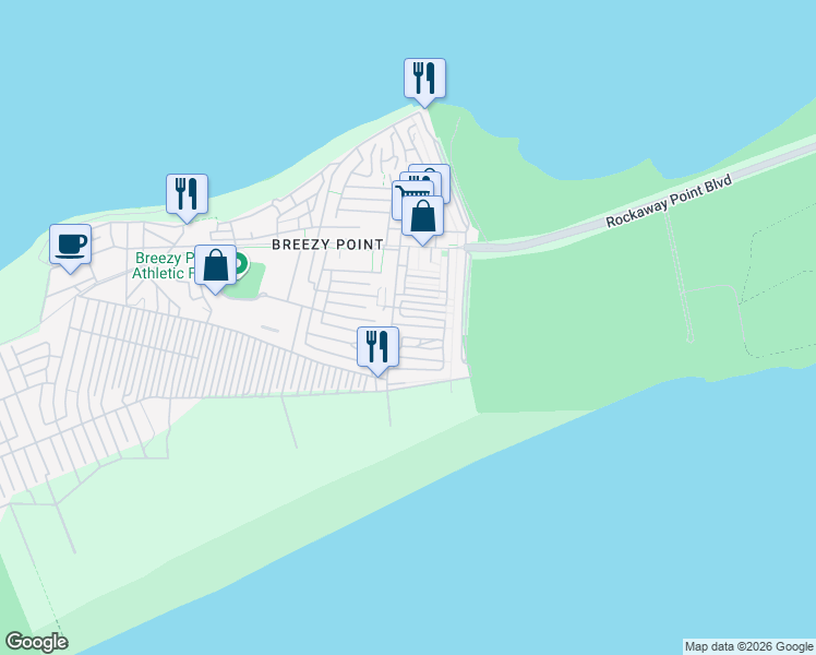 map of restaurants, bars, coffee shops, grocery stores, and more near 35 Janet Lane in Queens