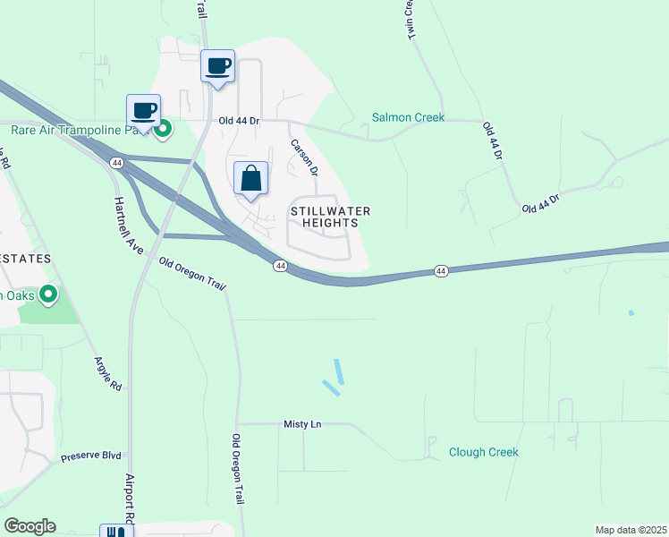 map of restaurants, bars, coffee shops, grocery stores, and more near 4433 Lynbrook Loop in Redding