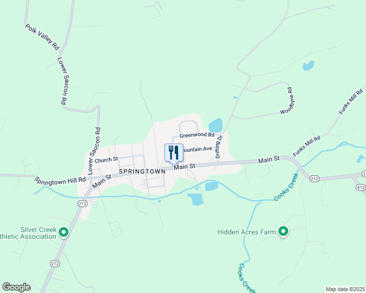 map of restaurants, bars, coffee shops, grocery stores, and more near 3325 Mountain Avenue in Hellertown