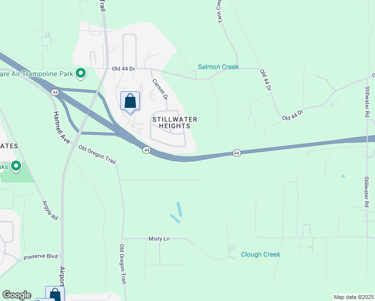 map of restaurants, bars, coffee shops, grocery stores, and more near 4403 Lynbrook Loop in Redding