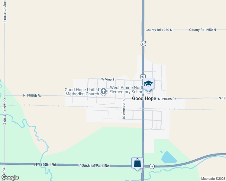 map of restaurants, bars, coffee shops, grocery stores, and more near 140 North Walnut Street in Good Hope