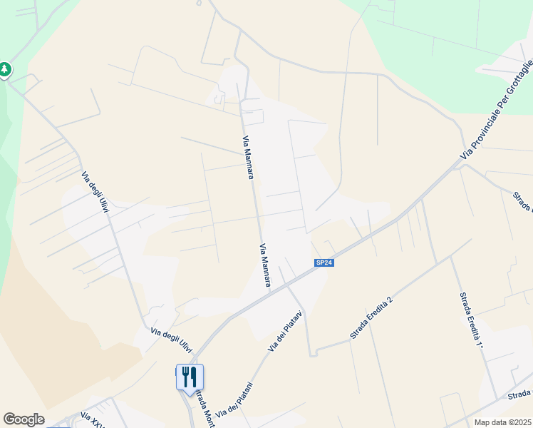 map of restaurants, bars, coffee shops, grocery stores, and more near 5 Via dei Salici in Grottaglie