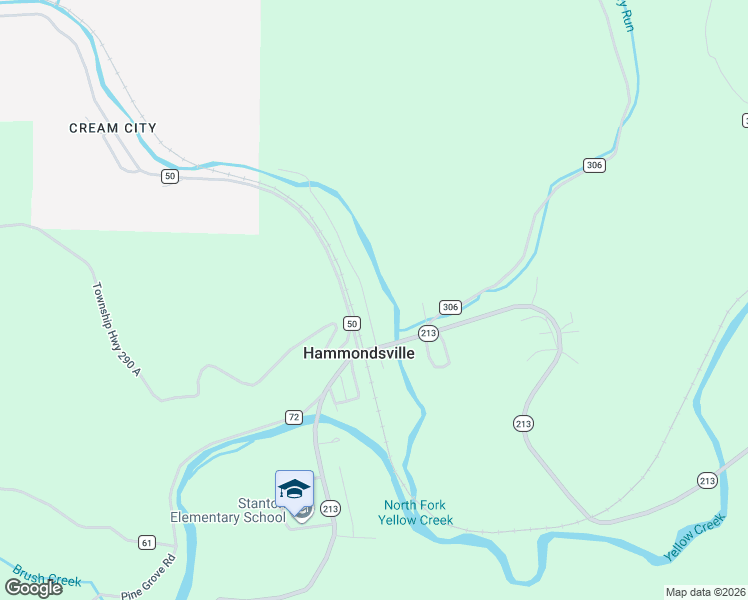 map of restaurants, bars, coffee shops, grocery stores, and more near 3677 Steubenville Road in Hammondsville