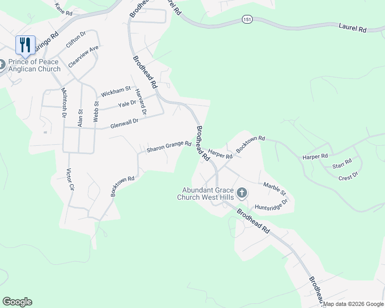 map of restaurants, bars, coffee shops, grocery stores, and more near 1881 Brodhead Road in Aliquippa