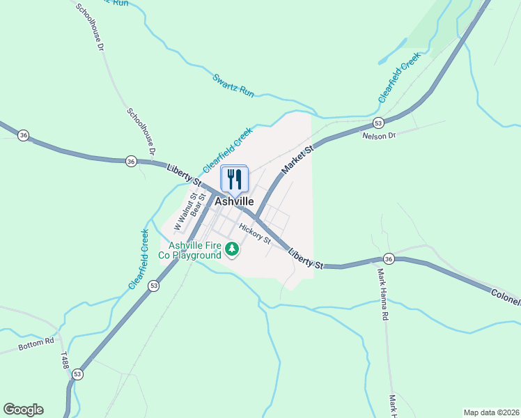 map of restaurants, bars, coffee shops, grocery stores, and more near 157 West Main Street in Ashville