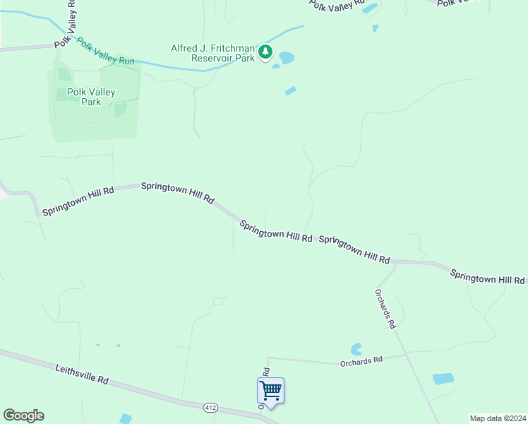map of restaurants, bars, coffee shops, grocery stores, and more near 2203 Springtown Hill Rd in Hellertown