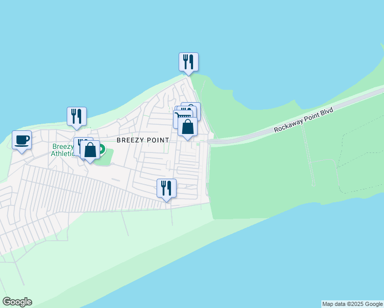 map of restaurants, bars, coffee shops, grocery stores, and more near 20 Neptune Walk in Queens