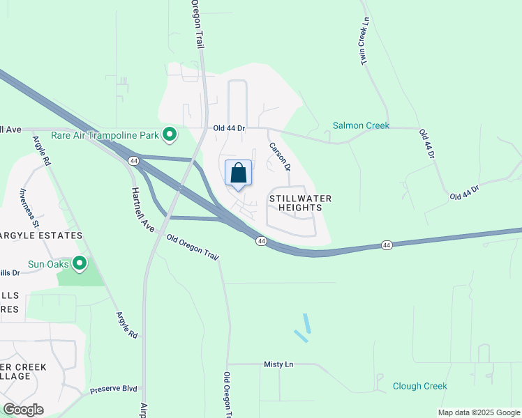 map of restaurants, bars, coffee shops, grocery stores, and more near 4205 Myerwood Drive in Redding