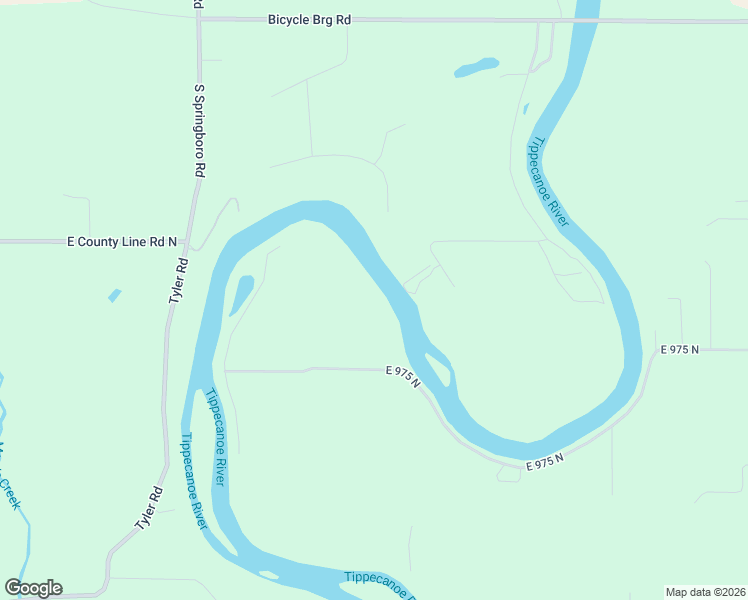 map of restaurants, bars, coffee shops, grocery stores, and more near 6918 East 975 North in Delphi