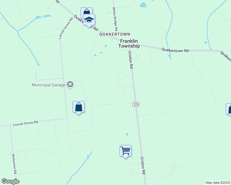 map of restaurants, bars, coffee shops, grocery stores, and more near 1161 Croton Road in Flemington