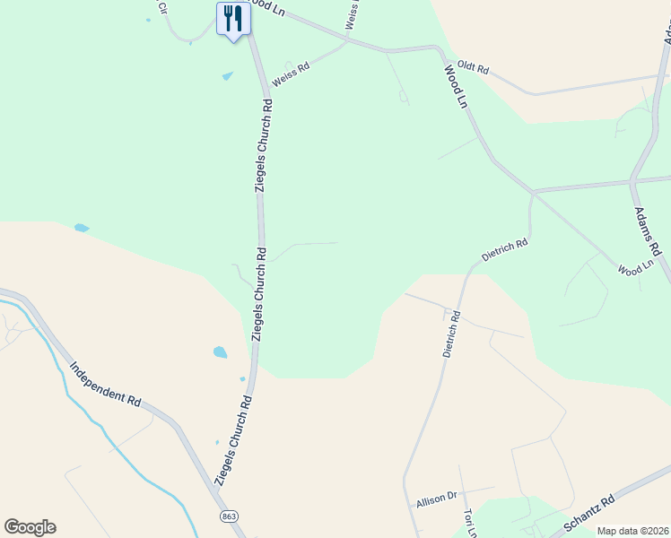 map of restaurants, bars, coffee shops, grocery stores, and more near 10158 Cormorant Drive in Breinigsville