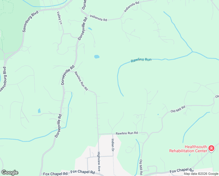 map of restaurants, bars, coffee shops, grocery stores, and more near 129 Rawlins Run Road in Pittsburgh
