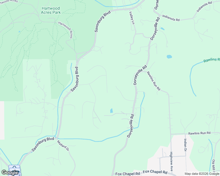 map of restaurants, bars, coffee shops, grocery stores, and more near 3310 Waterford Drive East in Pittsburgh