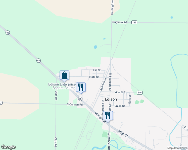 map of restaurants, bars, coffee shops, grocery stores, and more near 213 State Street in Edison