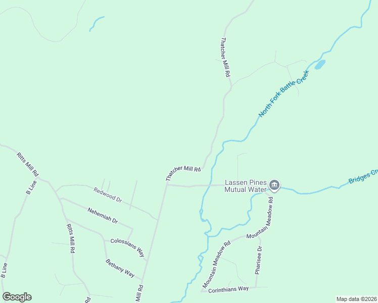 map of restaurants, bars, coffee shops, grocery stores, and more near 9520 Thatcher Mill Road in Shingletown