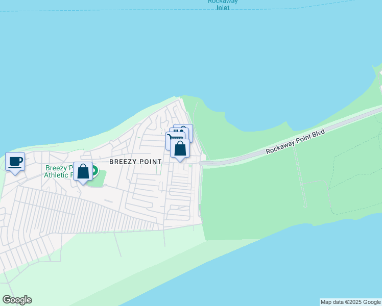map of restaurants, bars, coffee shops, grocery stores, and more near 38 Market Street in Queens