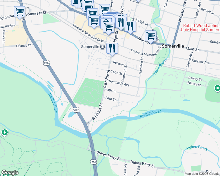 map of restaurants, bars, coffee shops, grocery stores, and more near 15 4th Street in Somerville
