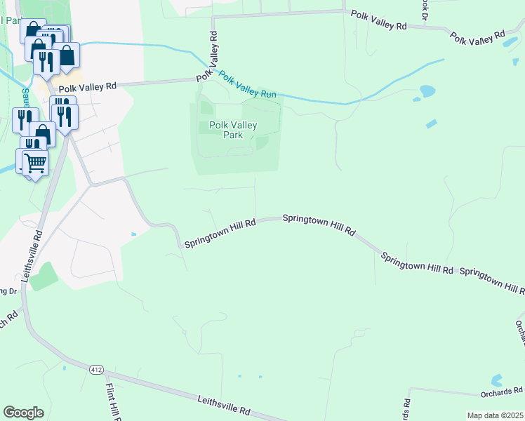 map of restaurants, bars, coffee shops, grocery stores, and more near 1715 Hill Dr in Hellertown