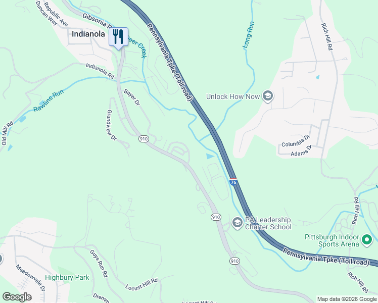 map of restaurants, bars, coffee shops, grocery stores, and more near 101 Lincoln Drive in Indianola