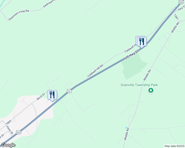 map of restaurants, bars, coffee shops, grocery stores, and more near 146 Caldwell Hill Road in Lewistown