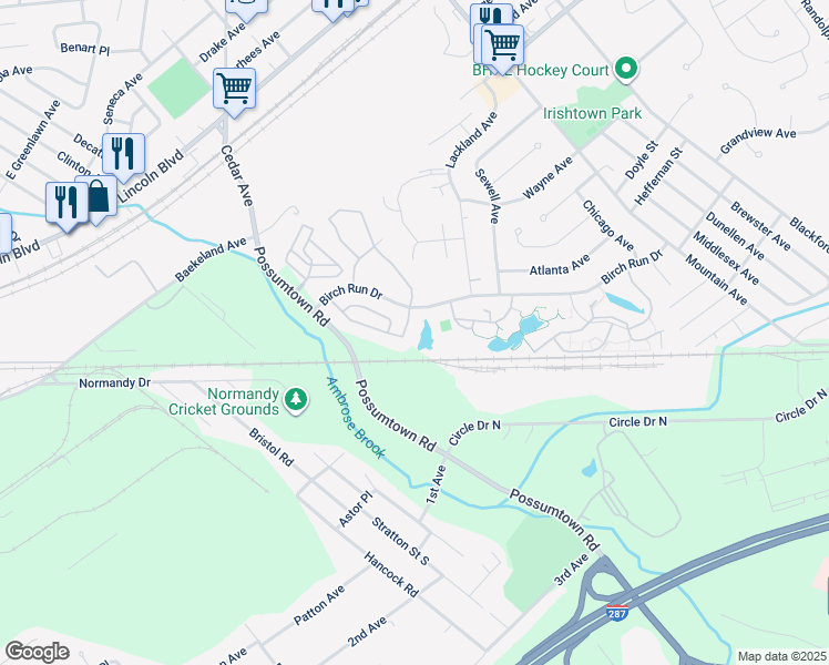 map of restaurants, bars, coffee shops, grocery stores, and more near 221 Pinelli Drive in Piscataway