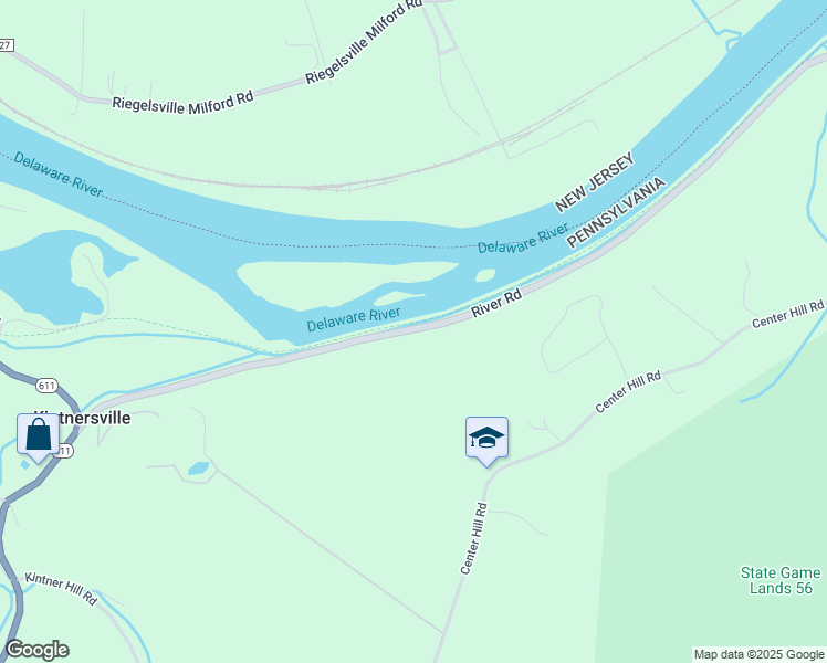 map of restaurants, bars, coffee shops, grocery stores, and more near 2416 River Road in Upper Black Eddy