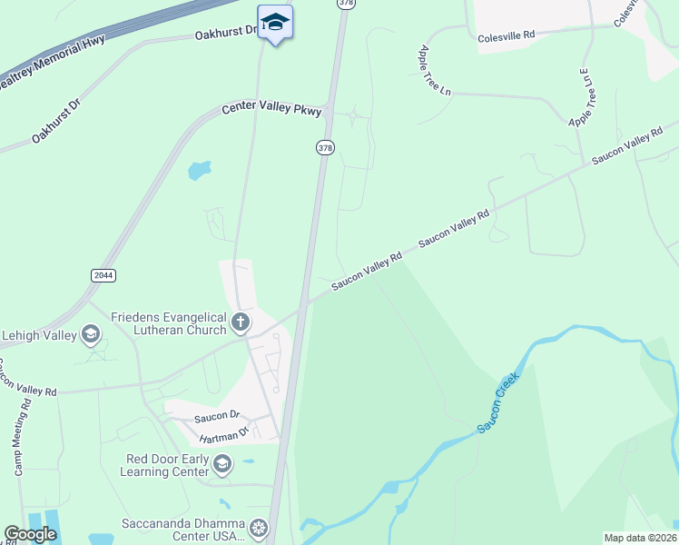 map of restaurants, bars, coffee shops, grocery stores, and more near 2115 Saucon Valley Road in Bethlehem