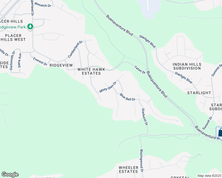 map of restaurants, bars, coffee shops, grocery stores, and more near 2992 Aspen Glow Lane in Redding